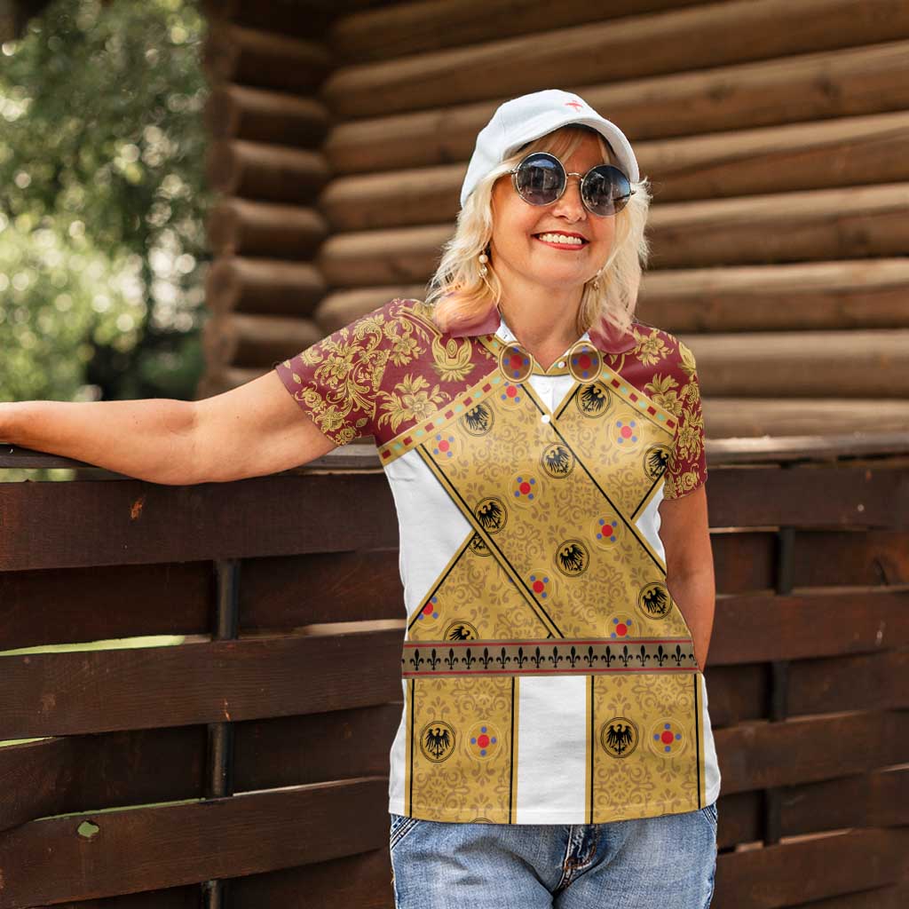 Holy Roman Emperor Costume Women Polo Shirt Eagle Sable