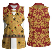 Holy Roman Emperor Costume Women Sleeveless Polo Shirt Eagle Sable