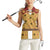 Holy Roman Emperor Costume Women Sleeveless Polo Shirt Eagle Sable