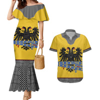 Century Holy Roman Empire Knight Costume Couples Matching Mermaid Dress and Hawaiian Shirt