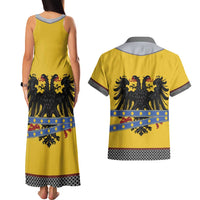 Century Holy Roman Empire Knight Costume Couples Matching Tank Maxi Dress and Hawaiian Shirt