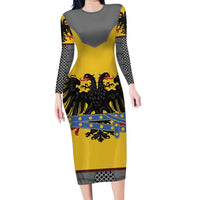 Century Holy Roman Empire Knight Costume Family Matching Long Sleeve Bodycon Dress and Hawaiian Shirt
