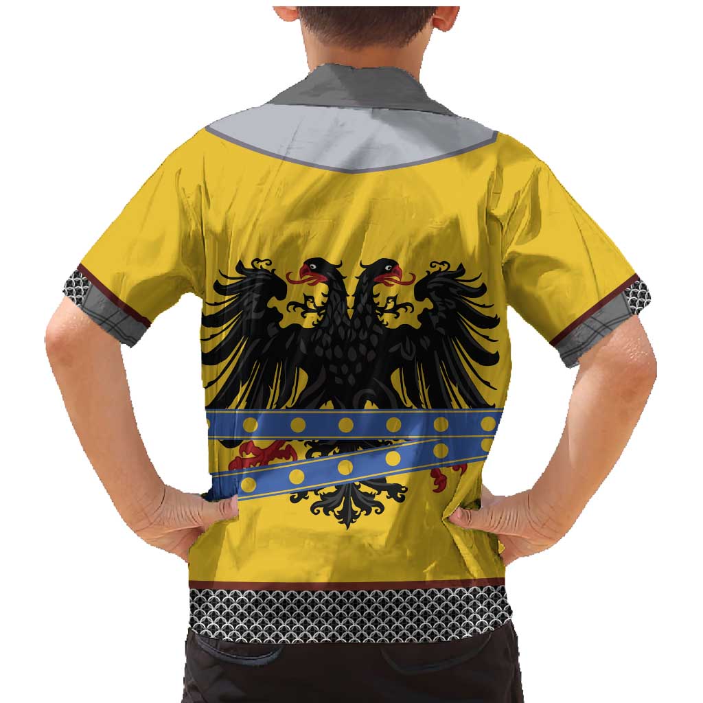 Century Holy Roman Empire Knight Costume Family Matching Mermaid Dress and Hawaiian Shirt