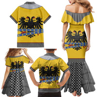 Century Holy Roman Empire Knight Costume Family Matching Mermaid Dress and Hawaiian Shirt