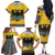 Century Holy Roman Empire Knight Costume Family Matching Off The Shoulder Long Sleeve Dress and Hawaiian Shirt