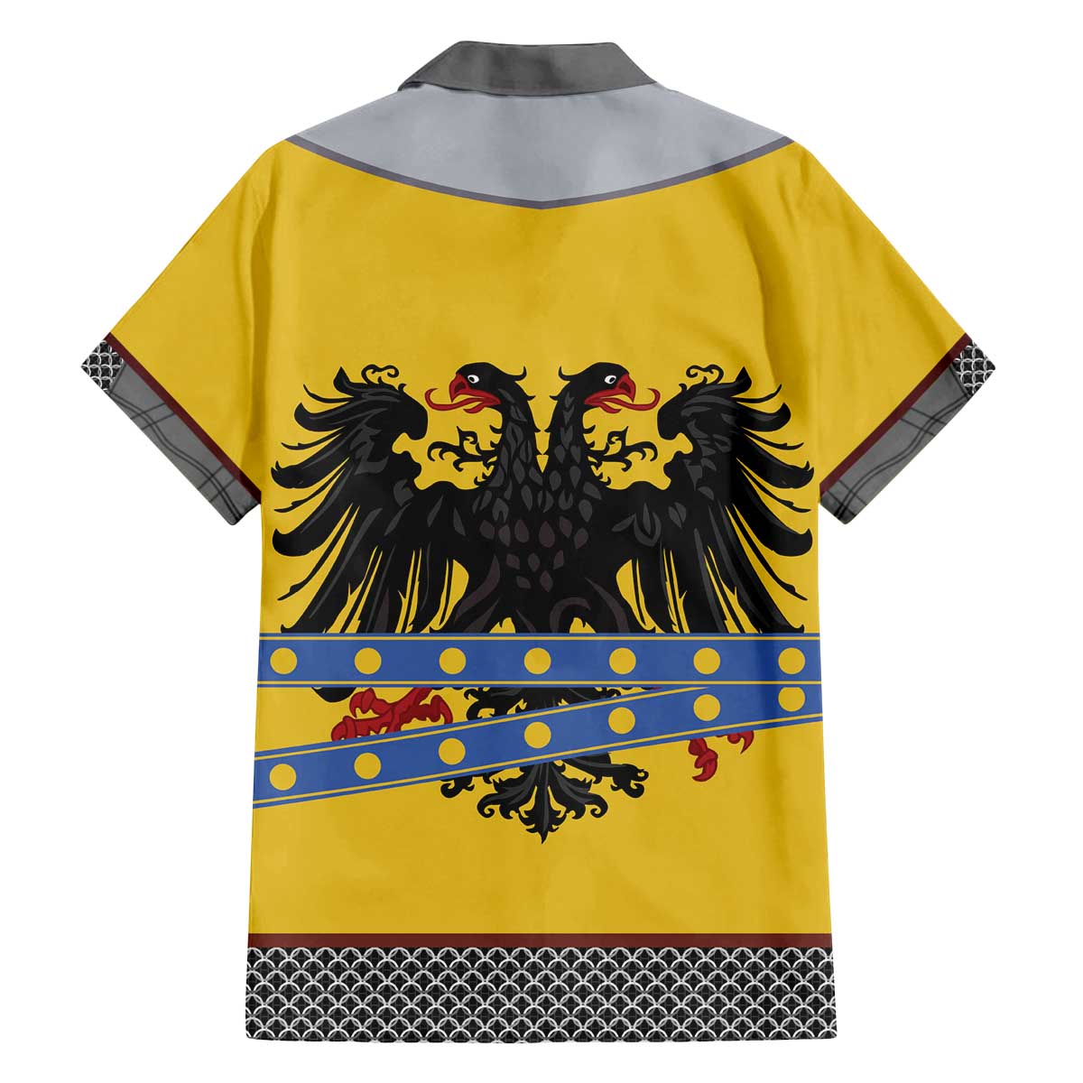 Century Holy Roman Empire Knight Costume Family Matching Off The Shoulder Long Sleeve Dress and Hawaiian Shirt