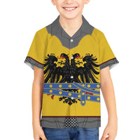 Century Holy Roman Empire Knight Costume Family Matching Off Shoulder Maxi Dress and Hawaiian Shirt