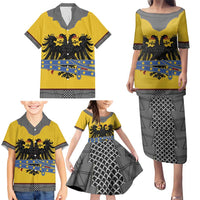 Century Holy Roman Empire Knight Costume Family Matching Puletasi and Hawaiian Shirt