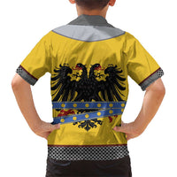 Century Holy Roman Empire Knight Costume Family Matching Short Sleeve Bodycon Dress and Hawaiian Shirt