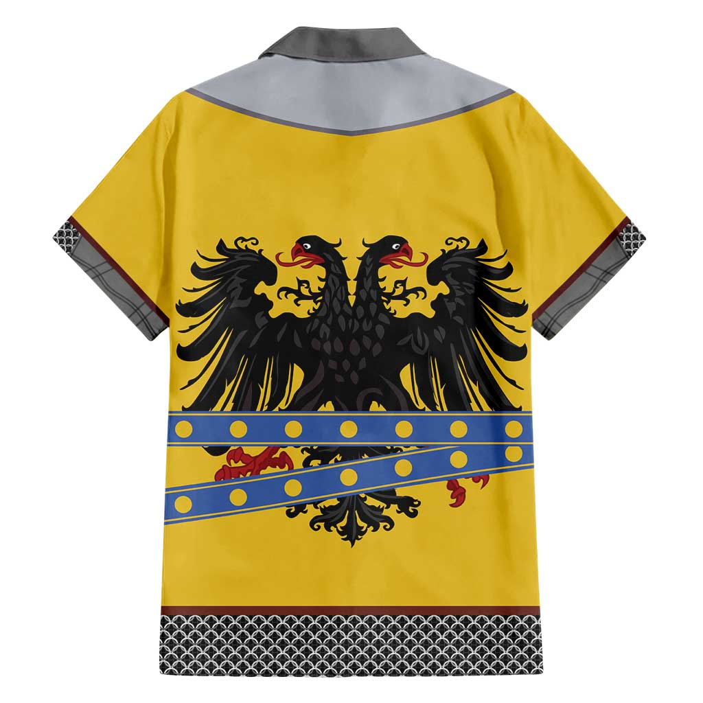 Century Holy Roman Empire Knight Costume Family Matching Short Sleeve Bodycon Dress and Hawaiian Shirt