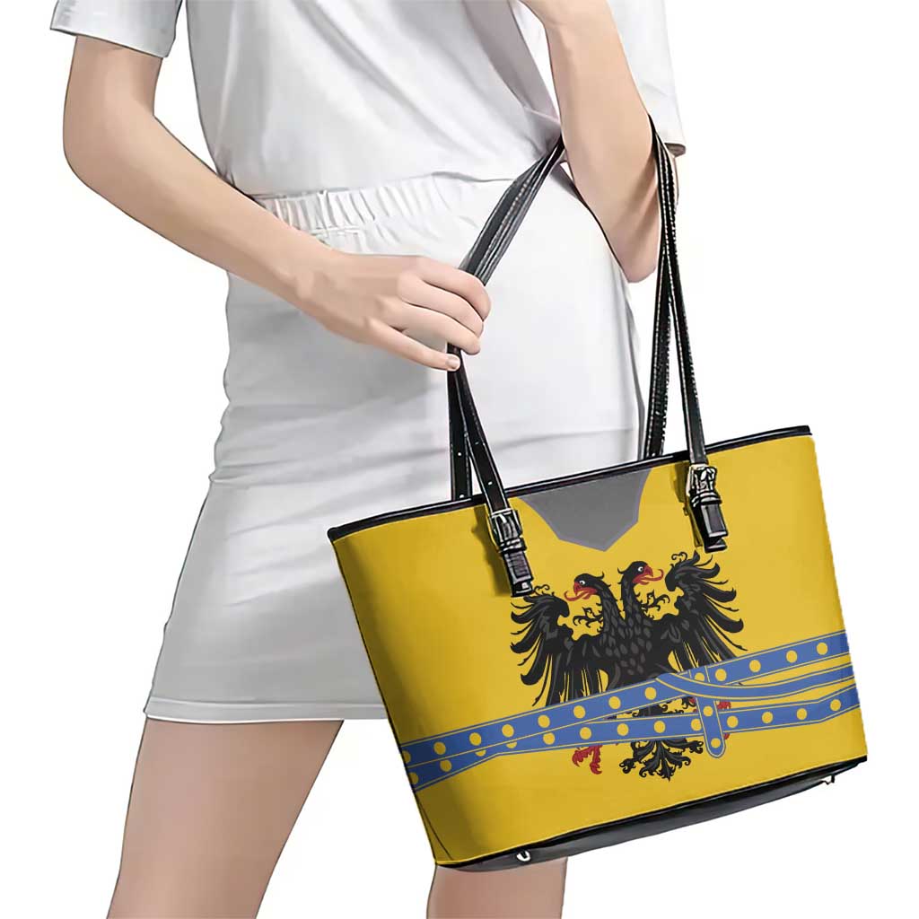 Century Holy Roman Empire Knight Costume Leather Tote Bag