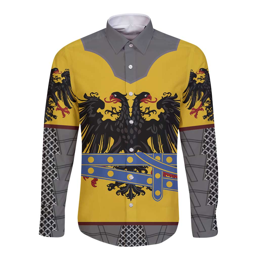 Century Holy Roman Empire Knight Costume Long Sleeve Button Shirt