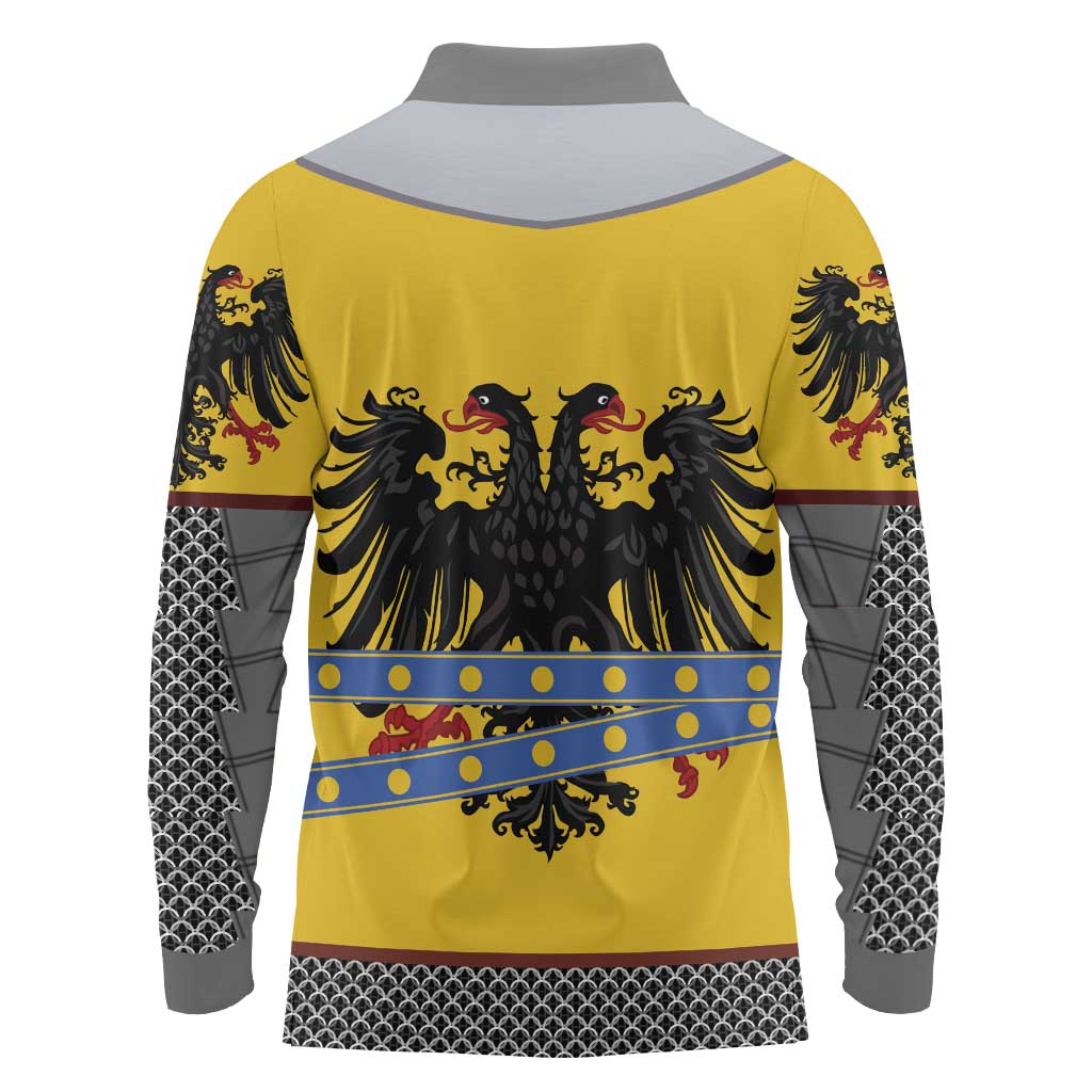Century Holy Roman Empire Knight Costume Long Sleeve Polo Shirt