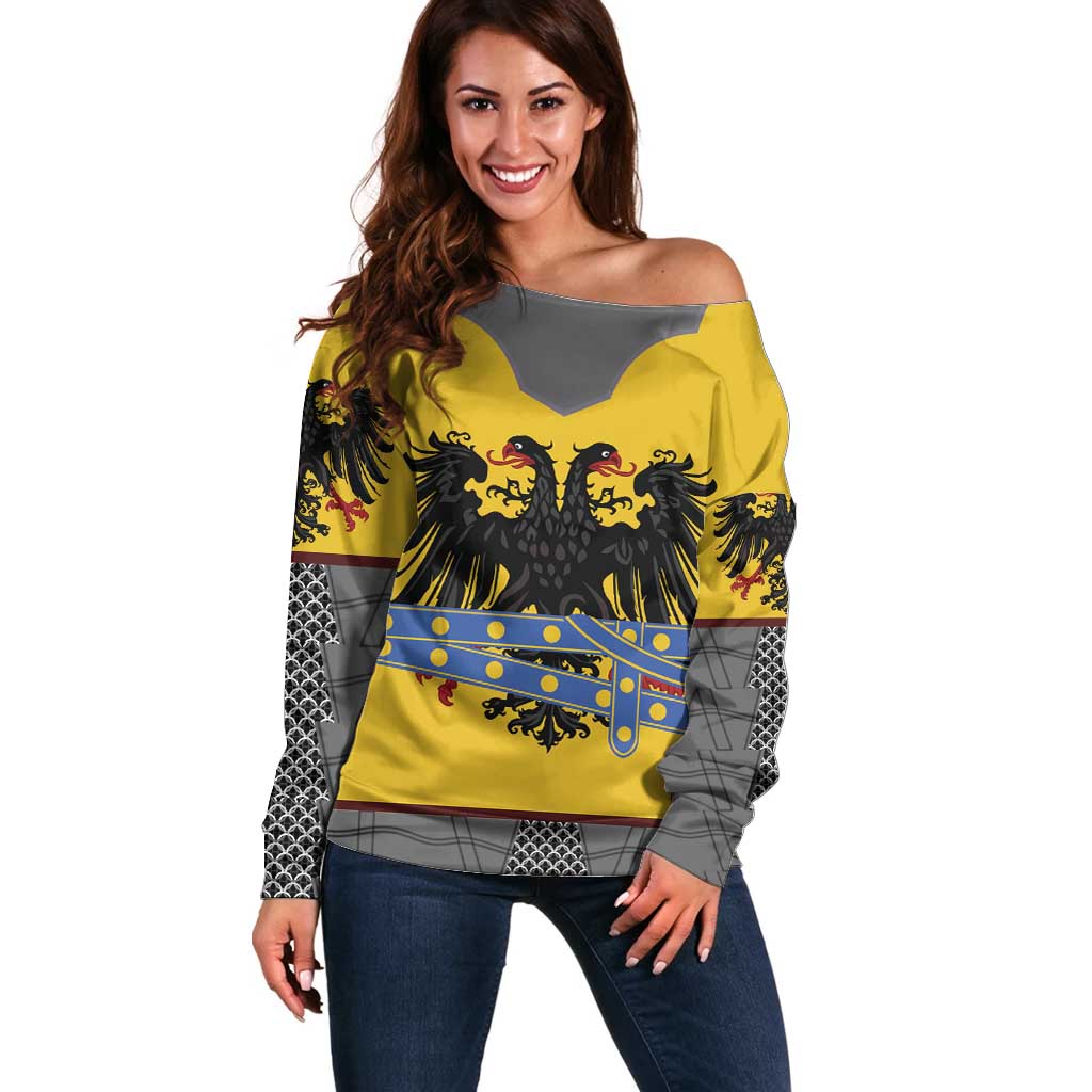 Century Holy Roman Empire Knight Costume Off Shoulder Sweater