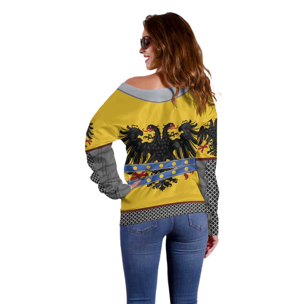 Century Holy Roman Empire Knight Costume Off Shoulder Sweater