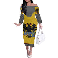 Century Holy Roman Empire Knight Costume Off The Shoulder Long Sleeve Dress