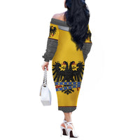 Century Holy Roman Empire Knight Costume Off The Shoulder Long Sleeve Dress