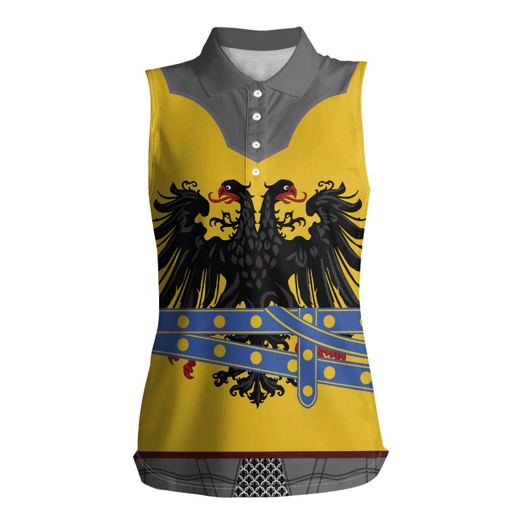 Century Holy Roman Empire Knight Costume Women Sleeveless Polo Shirt