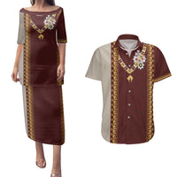 Holy Roman Emperor Costume Couples Matching Puletasi and Hawaiian Shirt