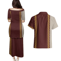 Holy Roman Emperor Costume Couples Matching Puletasi and Hawaiian Shirt