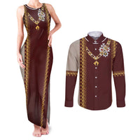 Holy Roman Emperor Costume Couples Matching Tank Maxi Dress and Long Sleeve Button Shirt