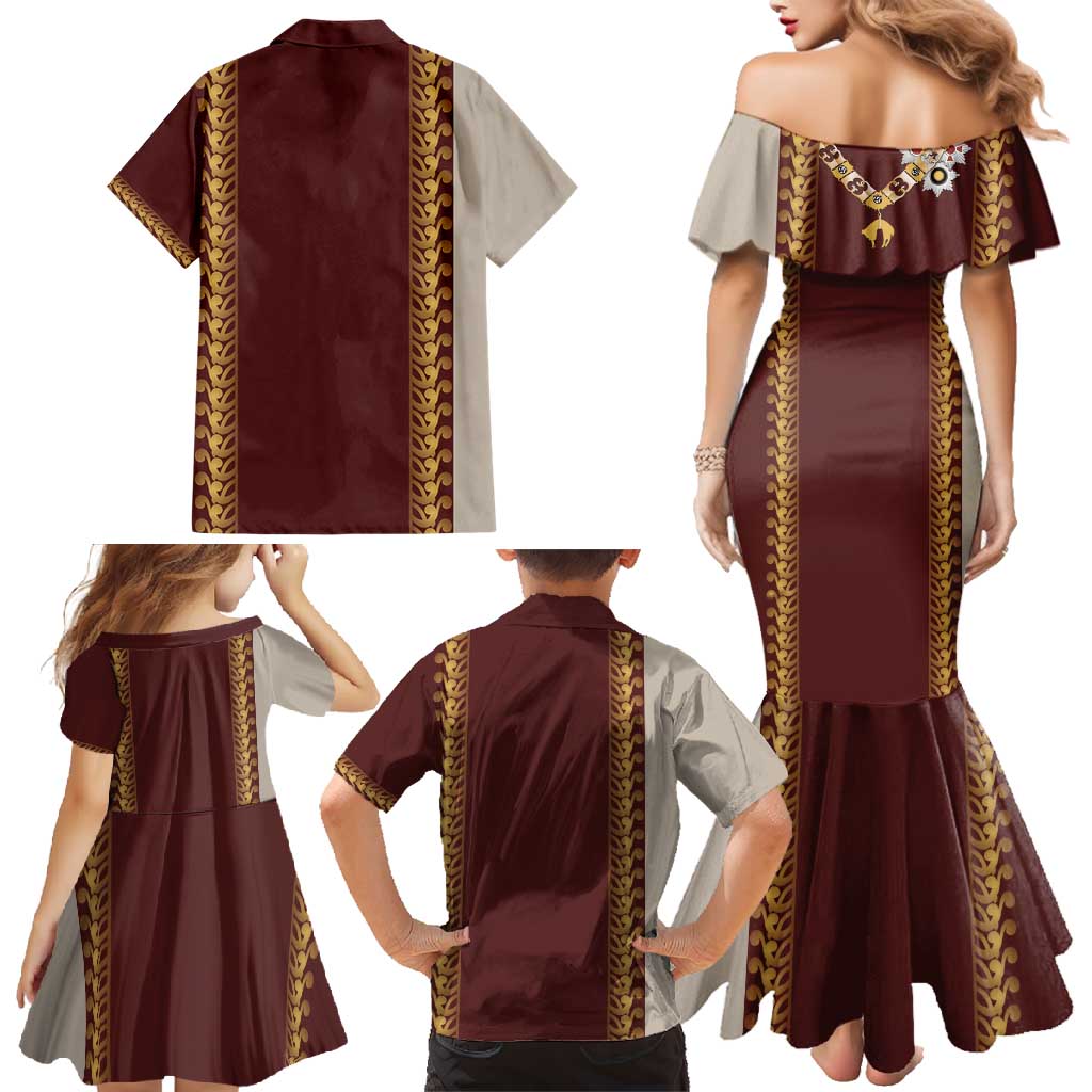 Holy Roman Emperor Costume Family Matching Mermaid Dress and Hawaiian Shirt