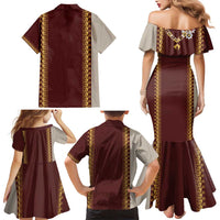 Holy Roman Emperor Costume Family Matching Mermaid Dress and Hawaiian Shirt