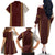 Holy Roman Emperor Costume Family Matching Off The Shoulder Long Sleeve Dress and Hawaiian Shirt