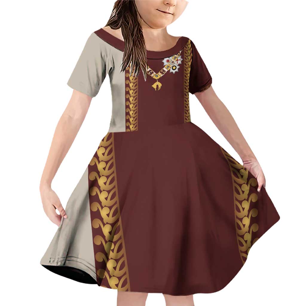 Holy Roman Emperor Costume Family Matching Off Shoulder Short Dress and Hawaiian Shirt