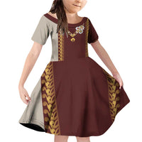Holy Roman Emperor Costume Family Matching Off Shoulder Short Dress and Hawaiian Shirt