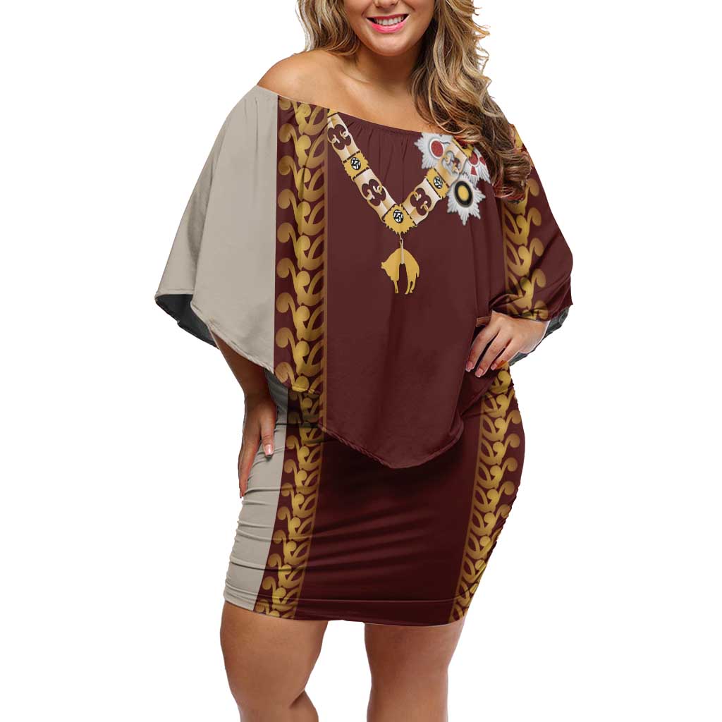 Holy Roman Emperor Costume Family Matching Off Shoulder Short Dress and Hawaiian Shirt
