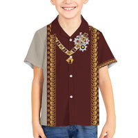 Holy Roman Emperor Costume Family Matching Off Shoulder Short Dress and Hawaiian Shirt