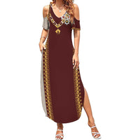 Holy Roman Emperor Costume Family Matching Summer Maxi Dress and Hawaiian Shirt