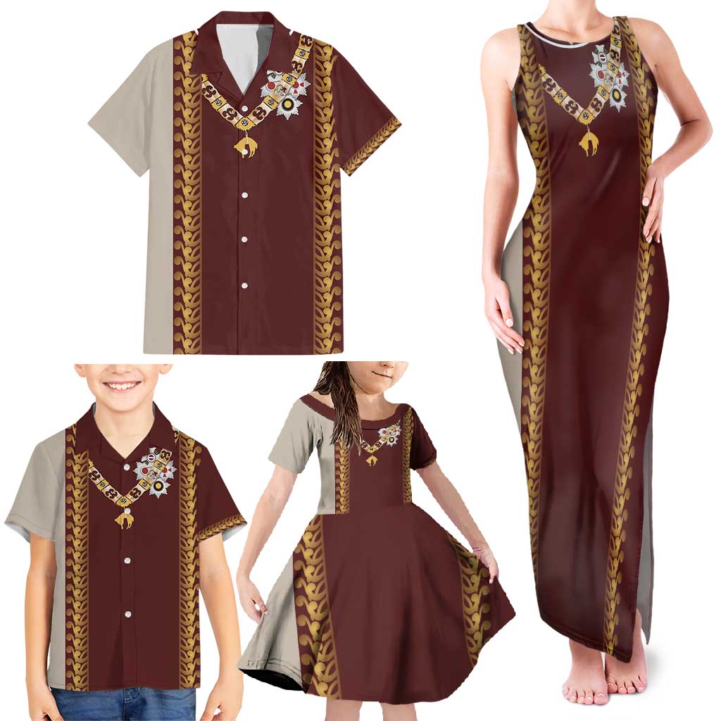 Holy Roman Emperor Costume Family Matching Tank Maxi Dress and Hawaiian Shirt