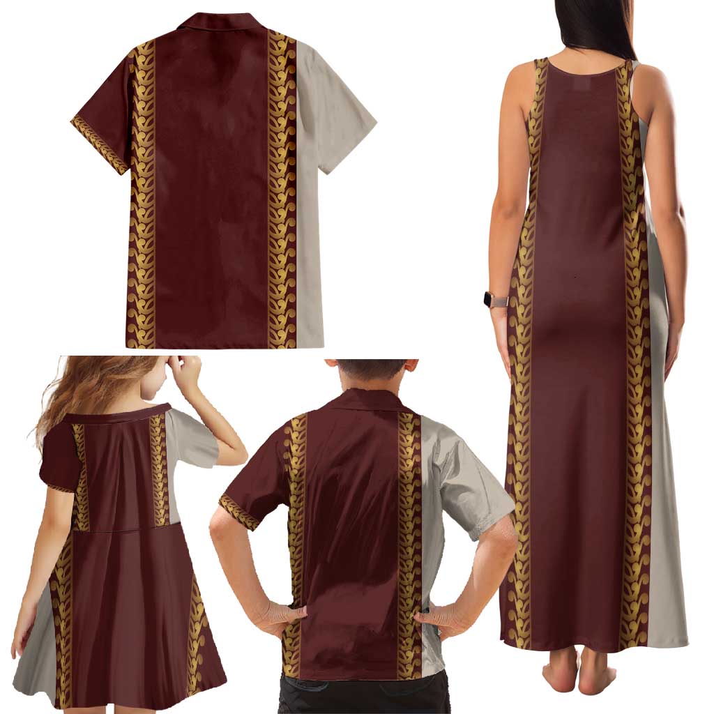 Holy Roman Emperor Costume Family Matching Tank Maxi Dress and Hawaiian Shirt