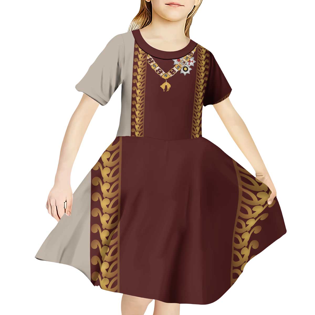 Holy Roman Emperor Costume Kid Short Sleeve Dress