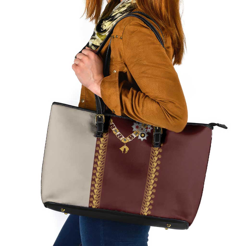 Holy Roman Emperor Costume Leather Tote Bag