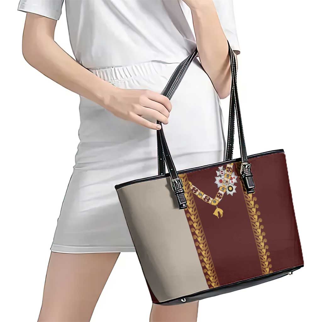 Holy Roman Emperor Costume Leather Tote Bag