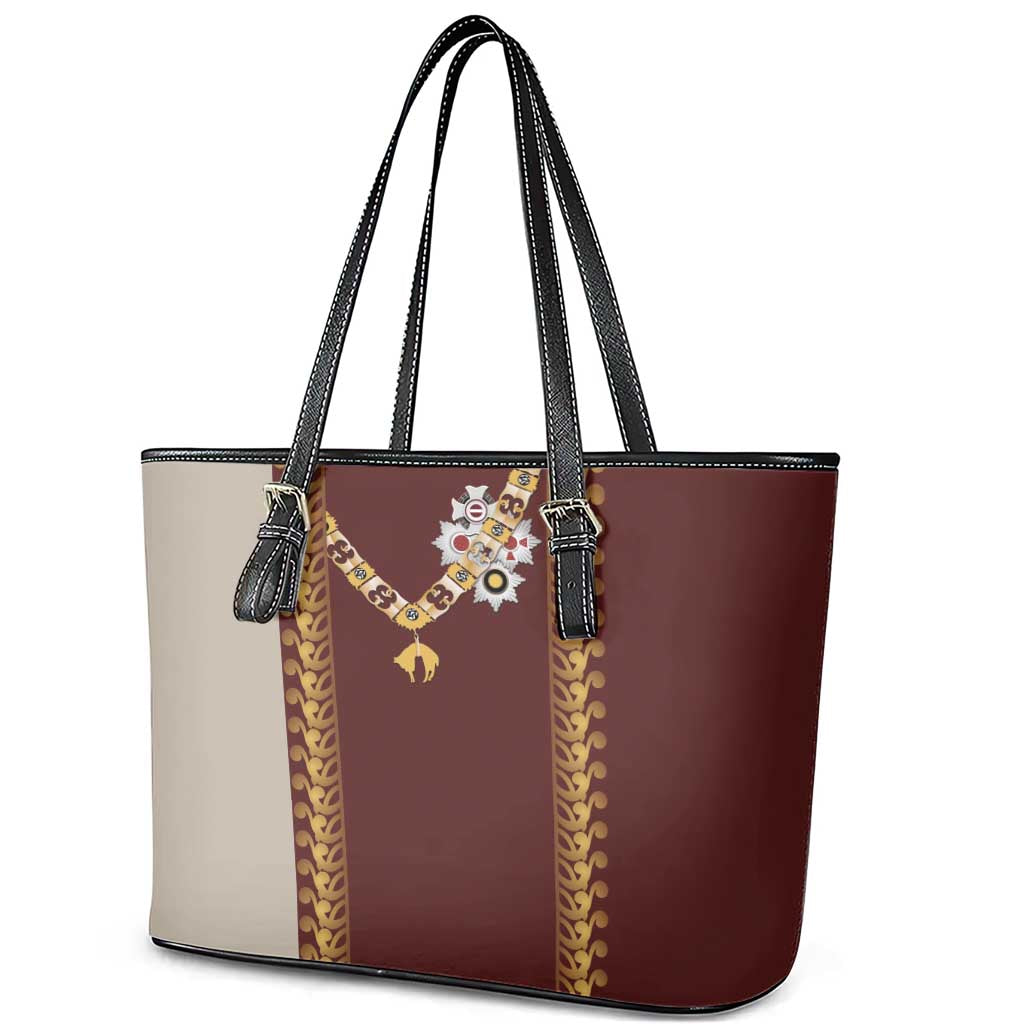 Holy Roman Emperor Costume Leather Tote Bag