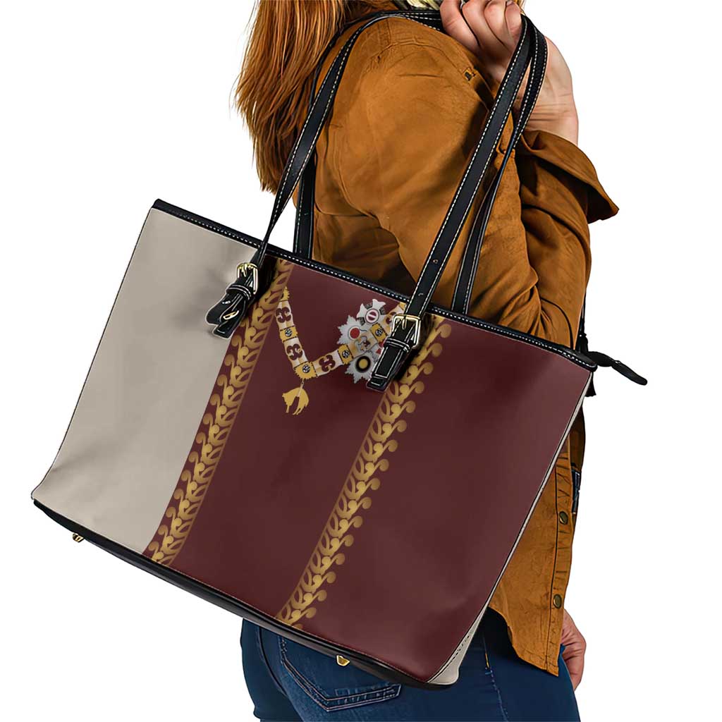 Holy Roman Emperor Costume Leather Tote Bag