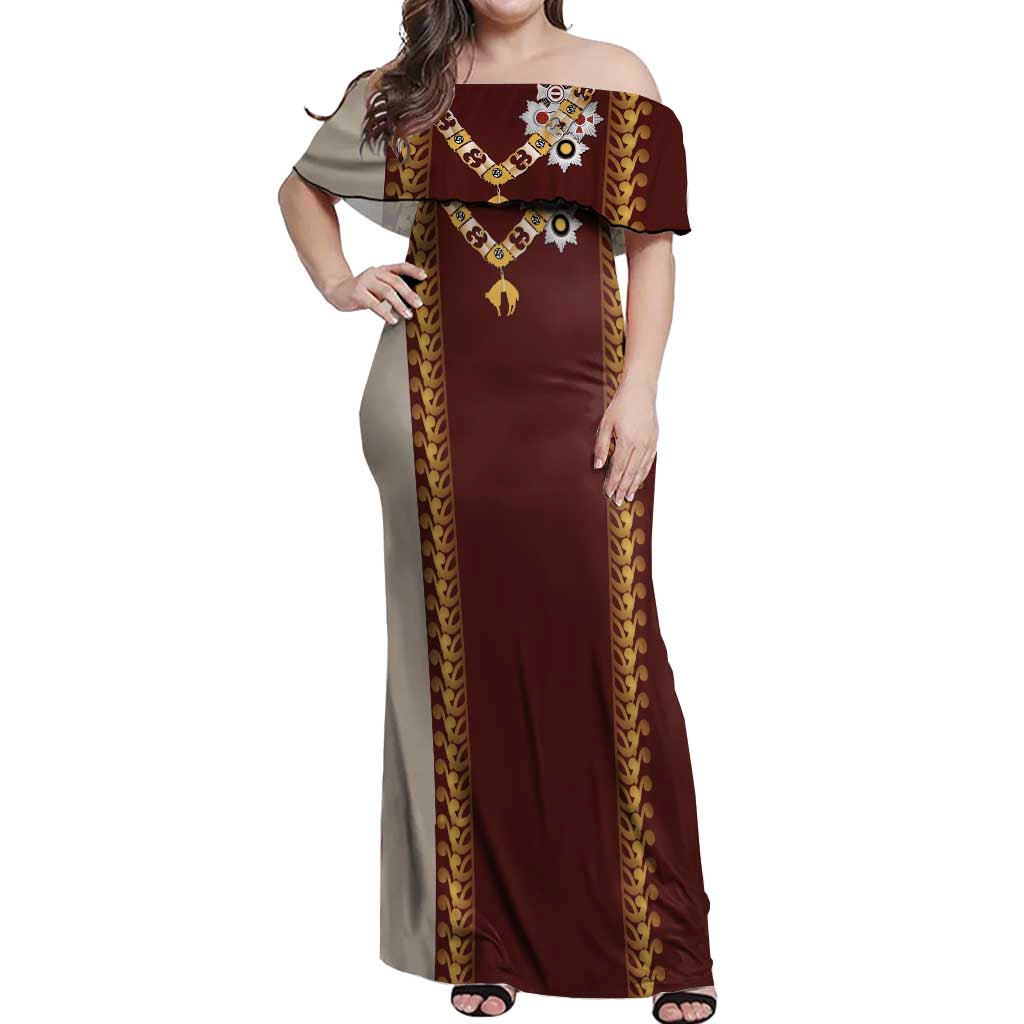 Holy Roman Emperor Costume Off Shoulder Maxi Dress