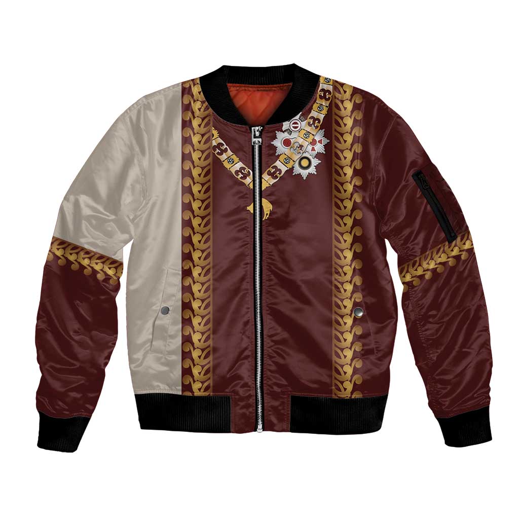 Holy Roman Emperor Costume Sleeve Zip Bomber Jacket