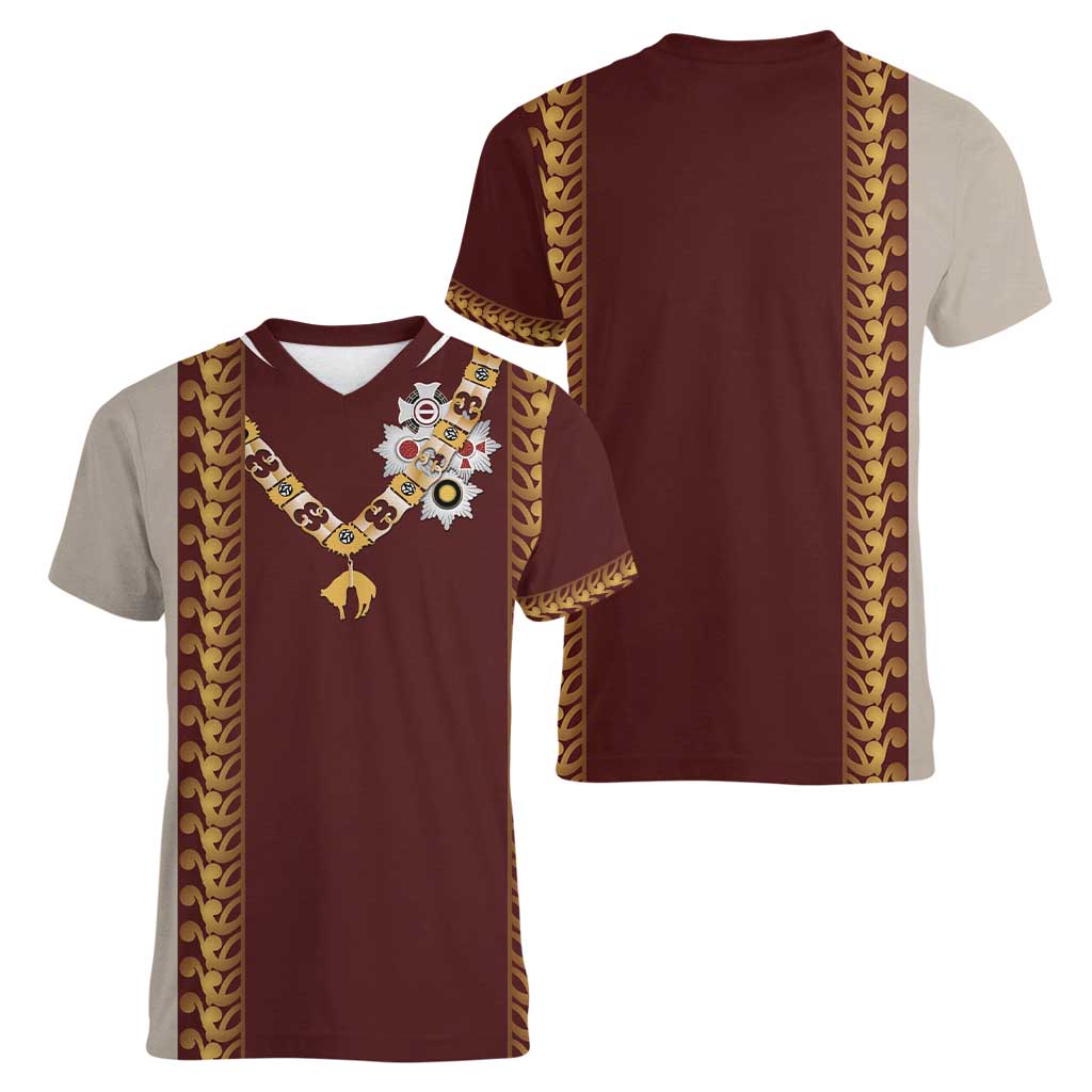 Holy Roman Emperor Costume Women V-Neck T-Shirt
