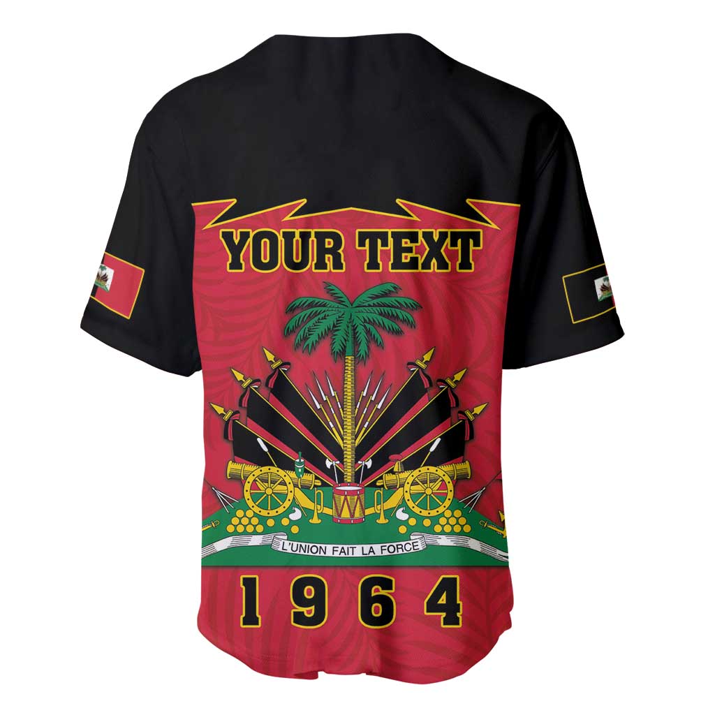 Personalized Haiti 1964 Baseball Jersey Coat Of Arms Flag Style
