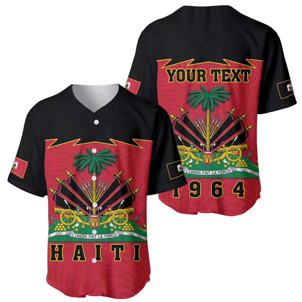 Personalized Haiti 1964 Baseball Jersey Coat Of Arms Flag Style