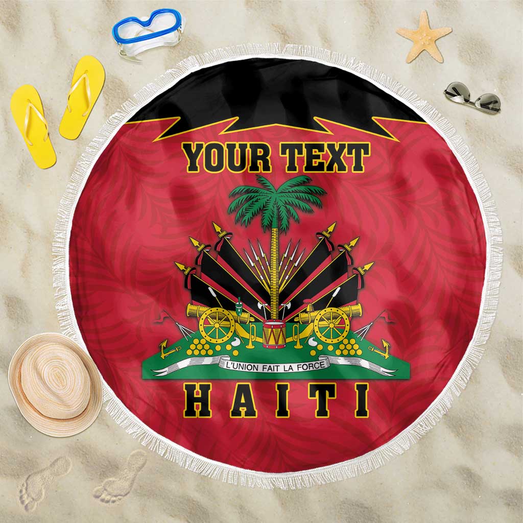 Personalized Haiti 1964 Beach Blanket Coat Of Arms Flag Style