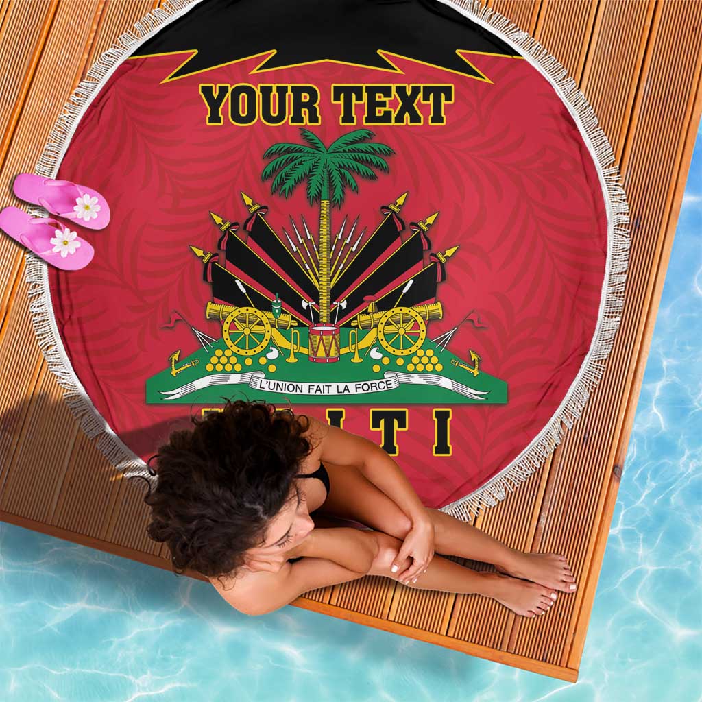 Personalized Haiti 1964 Beach Blanket Coat Of Arms Flag Style