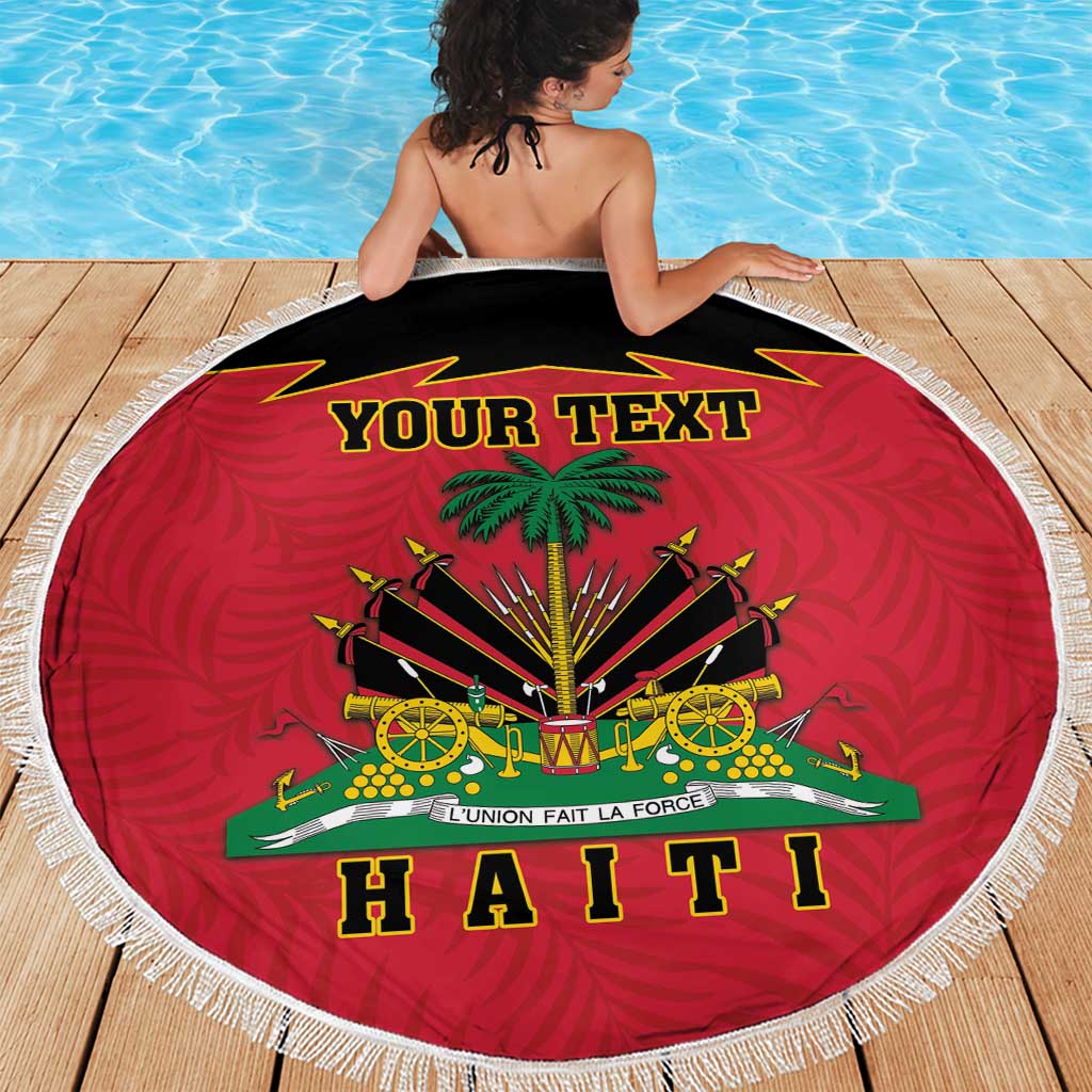 Personalized Haiti 1964 Beach Blanket Coat Of Arms Flag Style