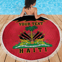 Personalized Haiti 1964 Beach Blanket Coat Of Arms Flag Style