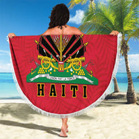 Personalized Haiti 1964 Beach Blanket Coat Of Arms Flag Style